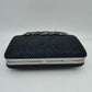 Studded Evening Clutch with Ornate Leaf Clasp Detail