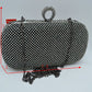 Embellished Box Clutch with Ring Top Clasp