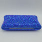Rhinestone Embellished Box Clutch Bag with Removable Chain Strap