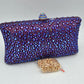 Rhinestone Embellished Box Clutch Bag with Removable Chain Strap