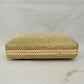 Shimmering Studded Clutch Bag with Textured O-Ring Clasp