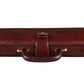 Executive Men's Leather Attache Briefcase Brown/Cherry Red