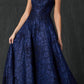 Juliet 692 Long Embroidered Lace Ball Gown Dress With Arm Band