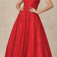 Juliet 692 Long Embroidered Lace Ball Gown Dress With Arm Band