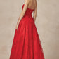 Juliet 692 Long Embroidered Lace Ball Gown Dress With Arm Band