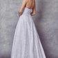 Juliet 692 Long Embroidered Lace Ball Gown Dress With Arm Band