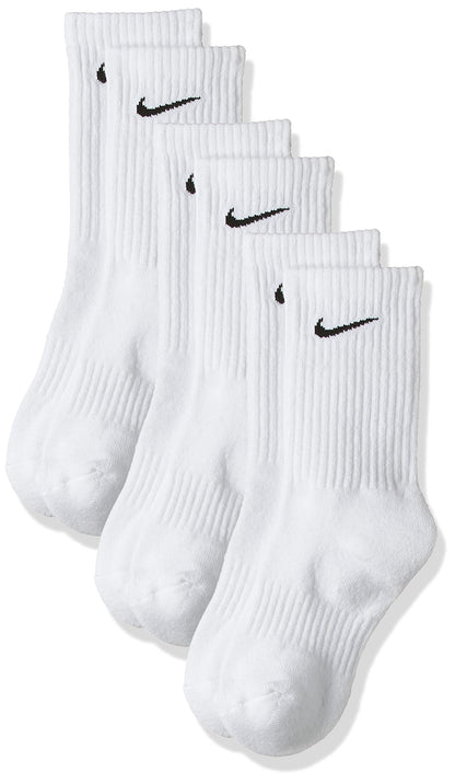 Calcetines de entrenamiento Nike Unisex Performance Cushion Crew (3 pares) BLANCO M
