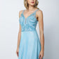 Juliet 699 Metallic Glitter Dress Embellished Bodice V-Neck Sleeveless