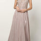 Juliet 699 Metallic Glitter Dress Embellished Bodice V-Neck Sleeveless
