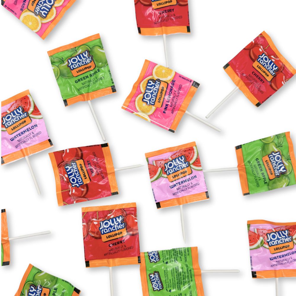 Jolly Rancher Flat Lollipops – Assorted Flavors – Bulk Value Bag