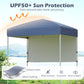 6 x 4 FT Pop-Up Canopy Tent with 1 Half Sidewall Easy Setup Folding Outdoor Sun Shelter