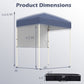 6 x 4 FT Pop-Up Canopy Tent with 1 Half Sidewall Easy Setup Folding Outdoor Sun Shelter