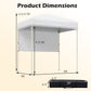 6 x 4 FT Pop-Up Canopy Tent with 1 Half Sidewall Easy Setup Folding Outdoor Sun Shelter