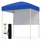 6 x 4 FT Pop-Up Canopy Tent with 1 Half Sidewall Easy Setup Folding Outdoor Sun Shelter