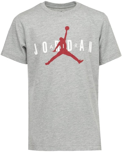 Nike Air Jordan Big Boys (8-20) Short-Sleeve Jumpman T-Shirt Jordan (Grey/White/Red Jumpman Medium)