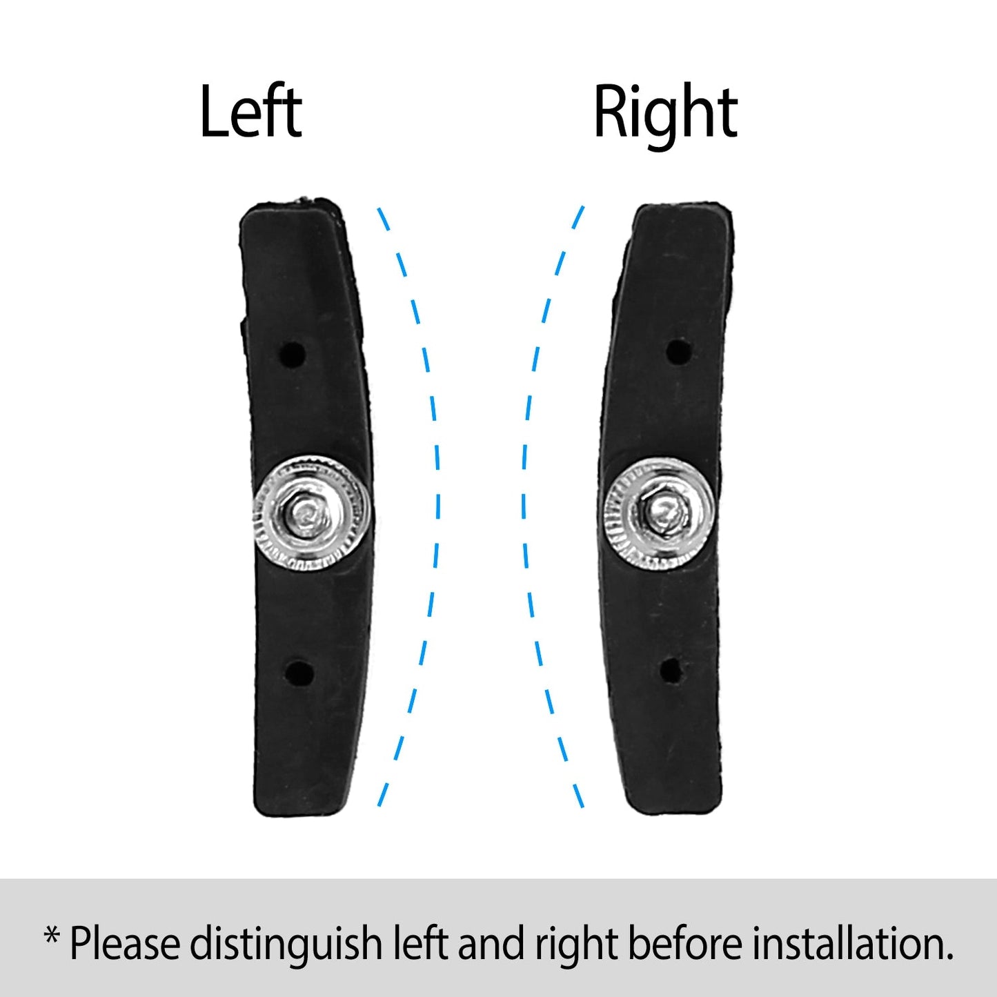 5 Pairs V Bike Brake Pads Road Mountain Bicycle V-Brake Blocks Set 70mm Non-Slip V Bicycle Stop Caliper W/ Hex Nuts and Spacers