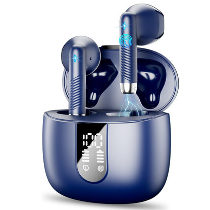 Auriculares inalámbricos Bluetooth 5.3 con sonido nítido, 40H de reproducción, auriculares deportivos con control táctil y pantalla digital LED, impermeables IP7, auriculares Bluetooth con micrófono integrado para Android, iOS y entrenamiento
