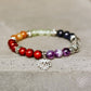 Conjunto de pulsera y piedras de 7 chakras