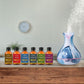 7-Piece Set: Hydro Dipped Ultrasonic Aromatherapy Diffuser With Essential Oil Gift Set