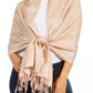 Sakkas 70" x 28" Paisley Self-Design Pashmina Shawl / Wrap / Stole