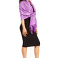 Sakkas 70" x 28" Paisley Self-Design Pashmina Shawl / Wrap / Stole