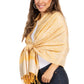 Sakkas 70" x 28" Paisley Self-Design Pashmina Shawl / Wrap / Stole