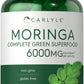 Carlyle Moringa Oleifera | 180 Cápsulas | Suplemento sin OGM y sin Gluten | Superalimento Verde Completo | de Hoja de Moringa en Polvo