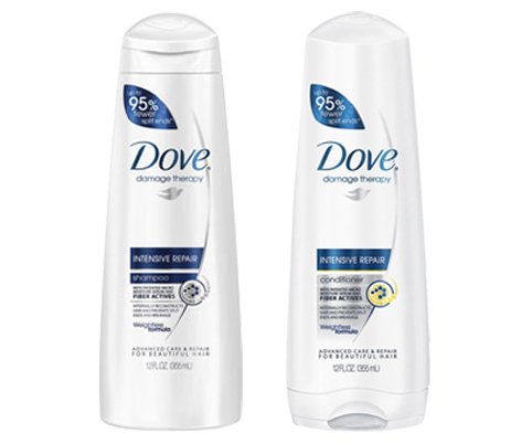 Set de Champú y Acondicionador Dove Intense Repair, 12 oz líq. cada uno