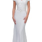 CLEARANCE - Eureka 7100 Lace Appliqued Bodice Long Dress Off-Shoulder (Size S)