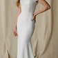 CLEARANCE - Eureka 7100 Lace Appliqued Bodice Long Dress Off-Shoulder (Size 2XL)