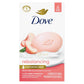 Dove Beauty Bar Jabón en barra Reequilibrante Durazno blanco y leche de arroz, paquete de 6 unidades para una piel nutrida e hidratada, con ¼ de crema humectante y fórmula de origen vegetal, 106 g