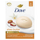 Dove Beauty Bar Soap Shea Butter, 8 Bars for Nourished, Radiant Skin, Enriches Skin 3.75 oz