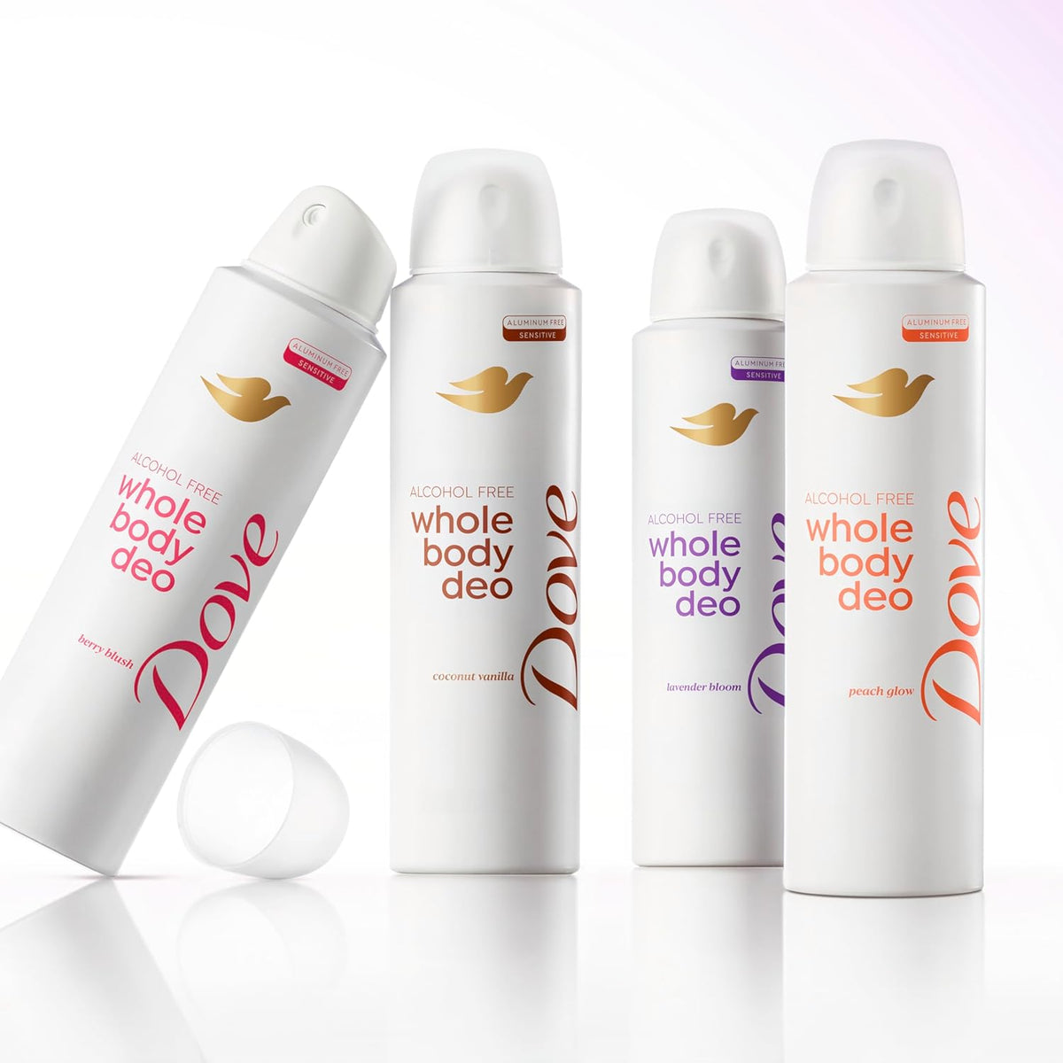 Dove Desodorante en Aerosol para Todo el Cuerpo sin Alcohol para Mujer 72 horas de control de olores Aroma Lavanda en Flor 4 oz