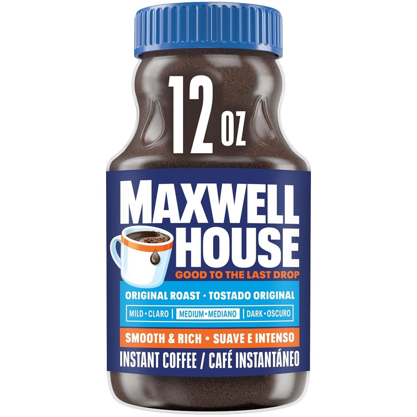 Café Soluble Tostado Medio Original Maxwell House (Tarro de 12 oz)