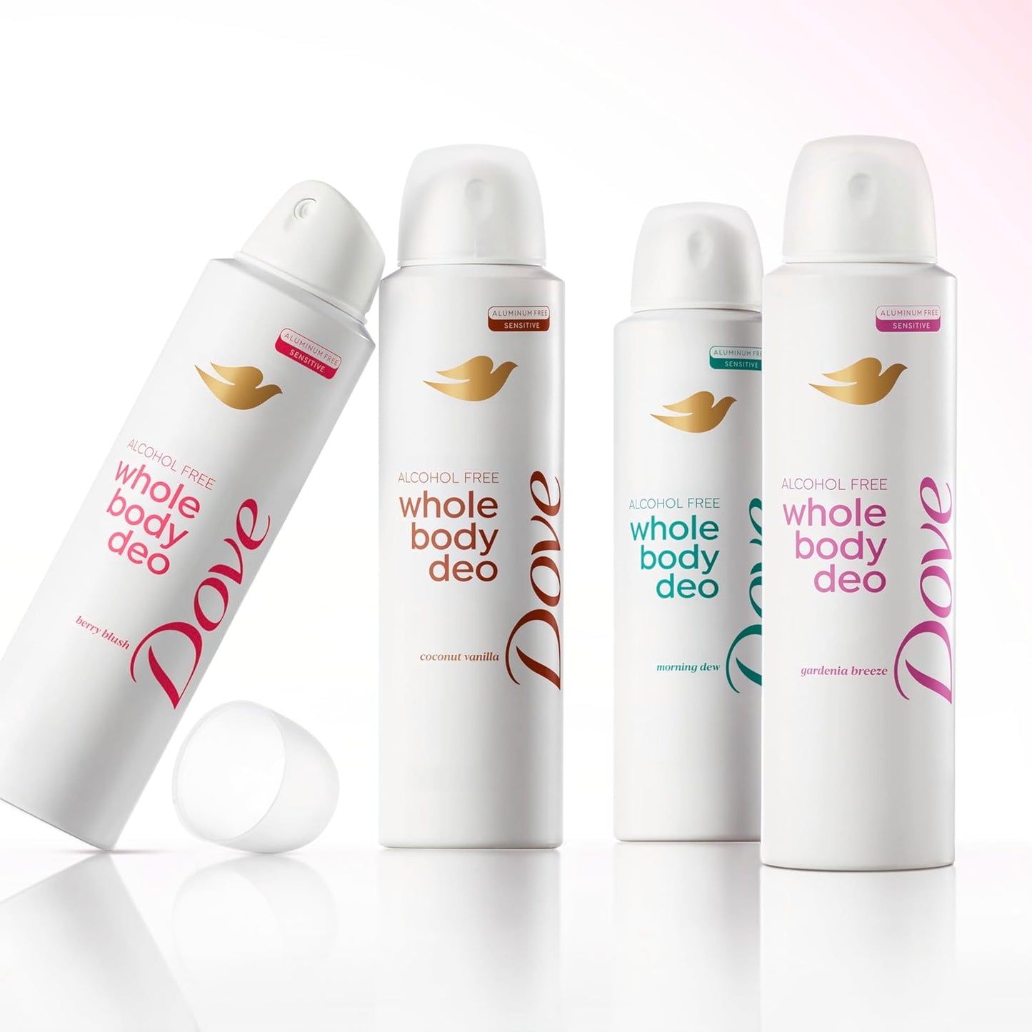 Desodorante en aerosol sin alcohol para mujer Dove Whole Body Deo Berry Blush, 4 oz