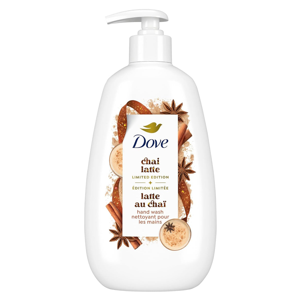 Jabón Líquido para Manos Dove Edición Limitada Holiday Treats para Nutrición Profunda Chai Latte Especiado 12 oz