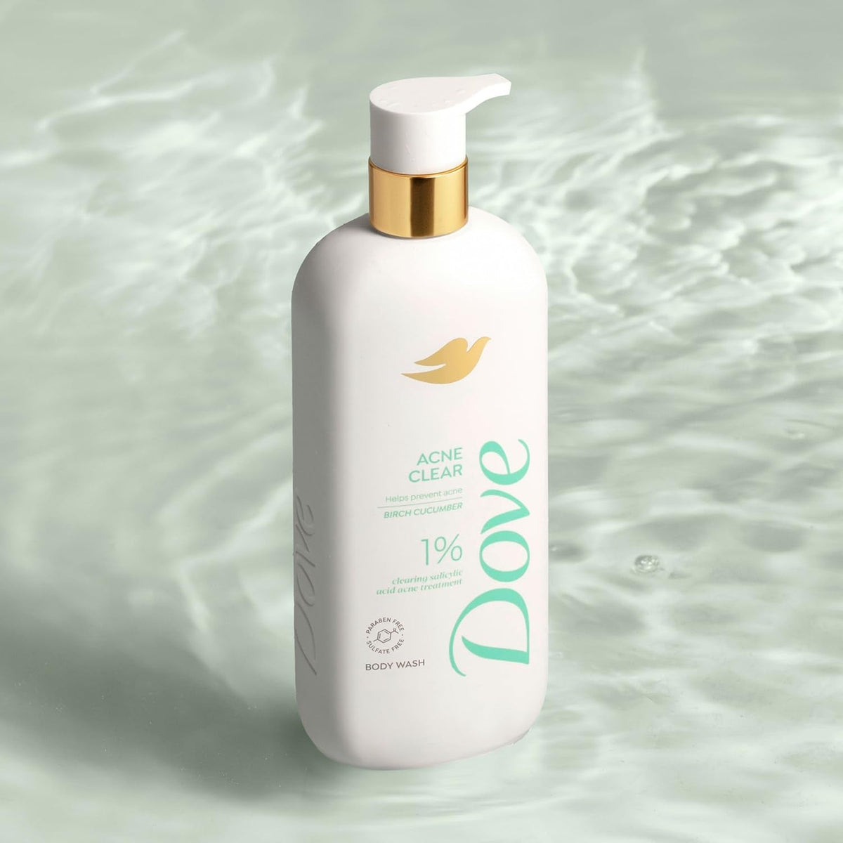 Dove Jabón Corporal en Sérum Clear para Piel con Acné con Ácido Salicílico 18.5 oz Líq.
