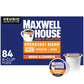 Maxwell House Breakfast Blend Tostado Suave Cápsulas de Café K-Cup, Caja de 84 unidades