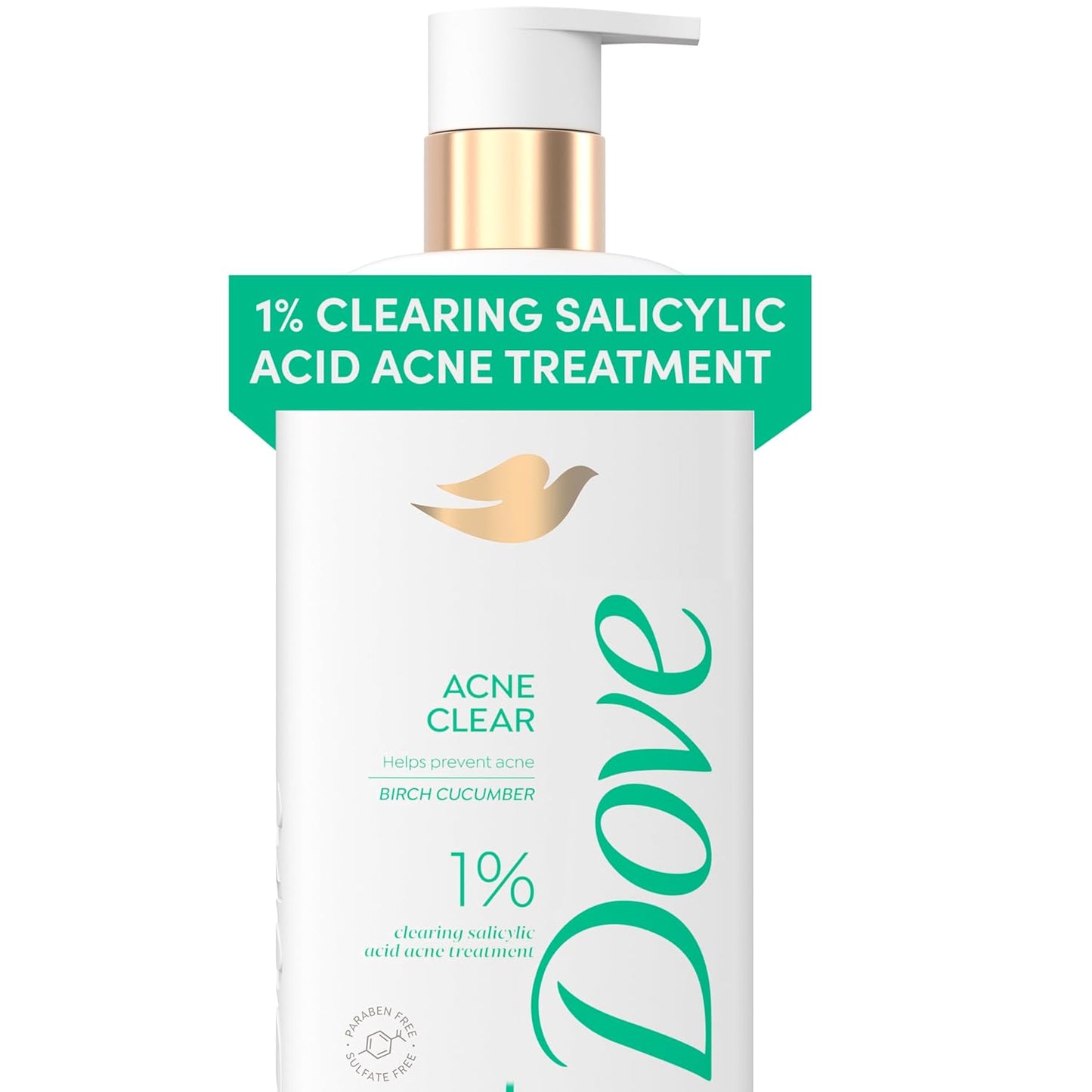 Dove Jabón Corporal en Sérum Clear para Piel con Acné con Ácido Salicílico 18.5 oz Líq.
