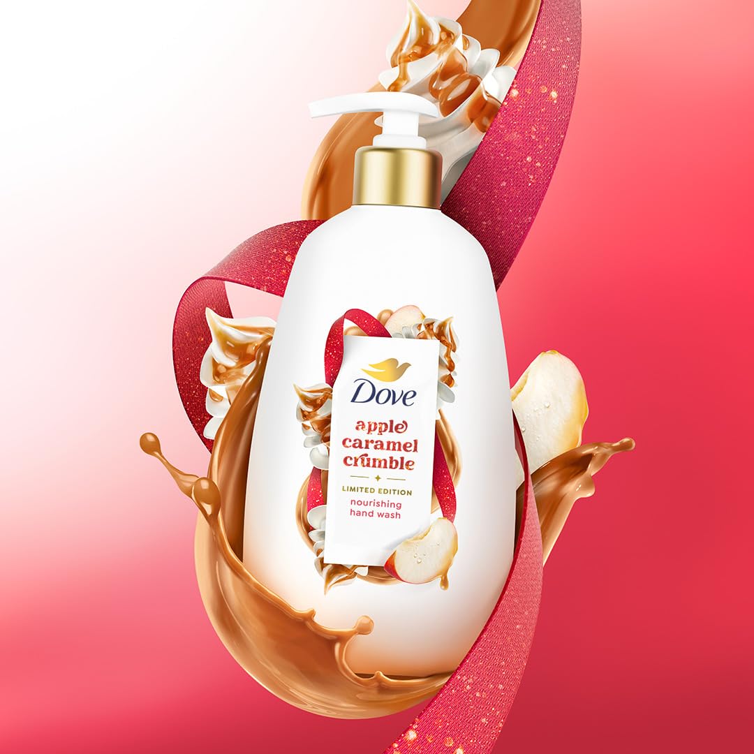 Dove Edición Limitada Dulces Festivos Jabón Líquido de Manos para Nutrición Profunda Manzana Caramelizada 12 oz