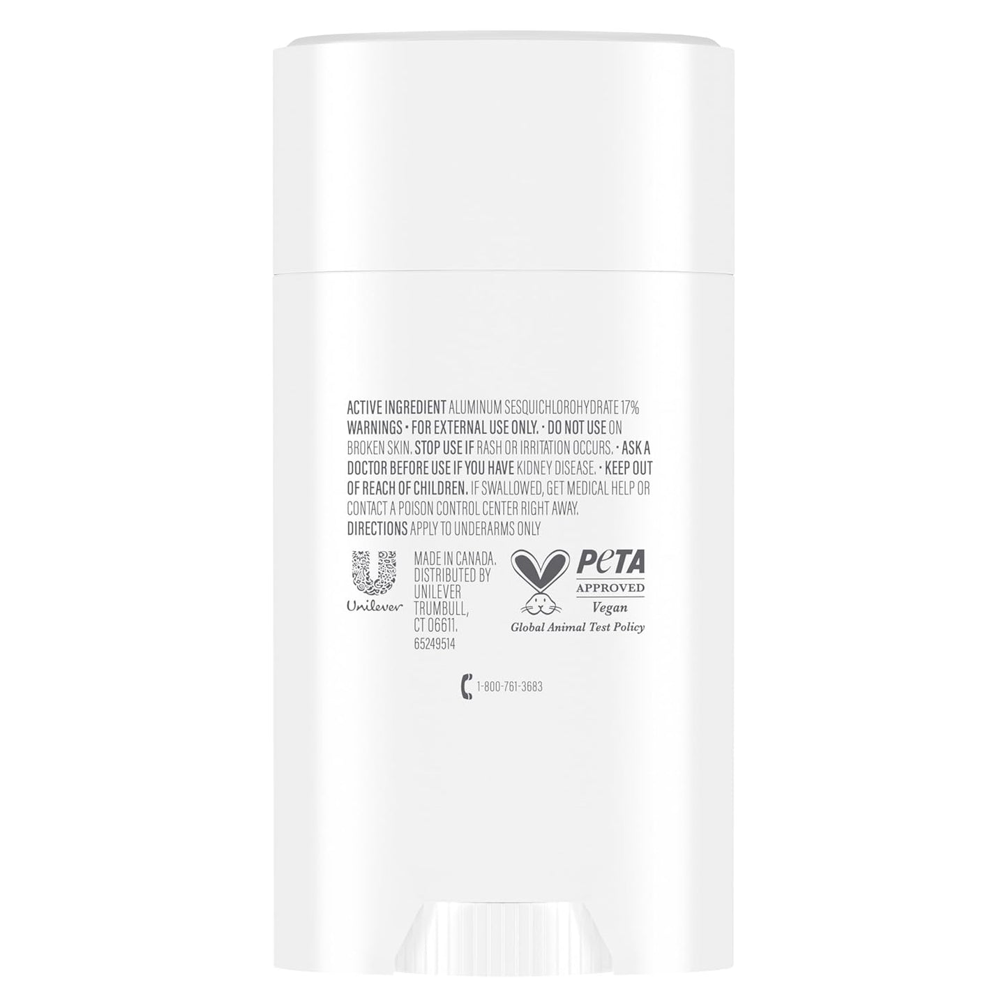 Dove Clinical + Care Desodorante antitranspirante en barra invisible sólido para mujer Clean Soft para piel sensible hipoalergénico 2.6 oz