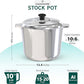 Stock Pot with Lid 10 Quarts