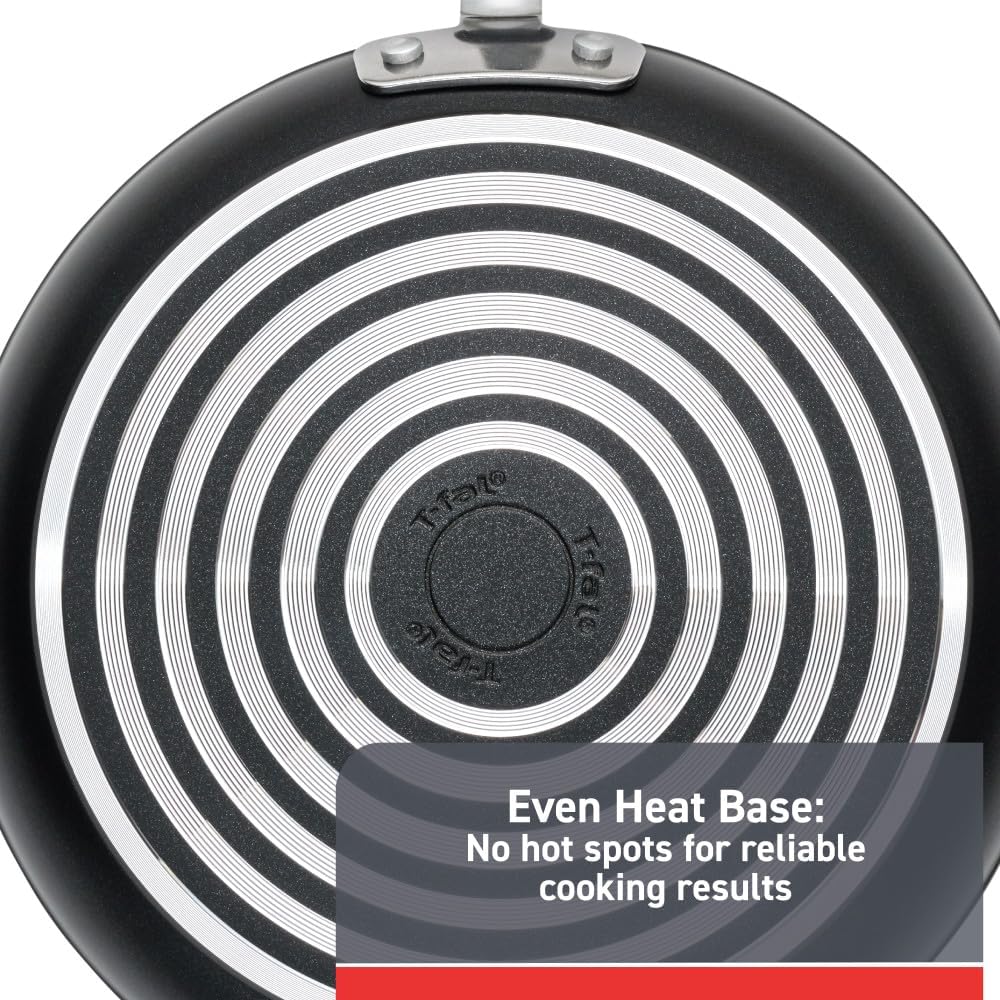 T-fal Advanced Sartén Antiadherente de 10.5 Pulgadas Apto para Horno a 350F Utensilios de Cocina, Ollas y Sartenes, Apto para Lavavajillas Negro