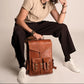 Vintage Leather Backpack Rucksack