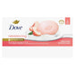 Dove Beauty Bar Jabón en barra Reequilibrante Durazno blanco y leche de arroz, paquete de 6 unidades para una piel nutrida e hidratada, con ¼ de crema humectante y fórmula de origen vegetal, 106 g