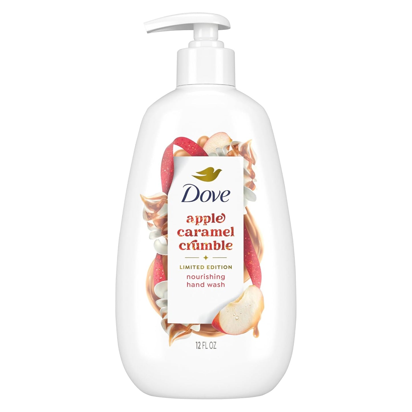 Dove Edición Limitada Dulces Festivos Jabón Líquido de Manos para Nutrición Profunda Manzana Caramelizada 12 oz