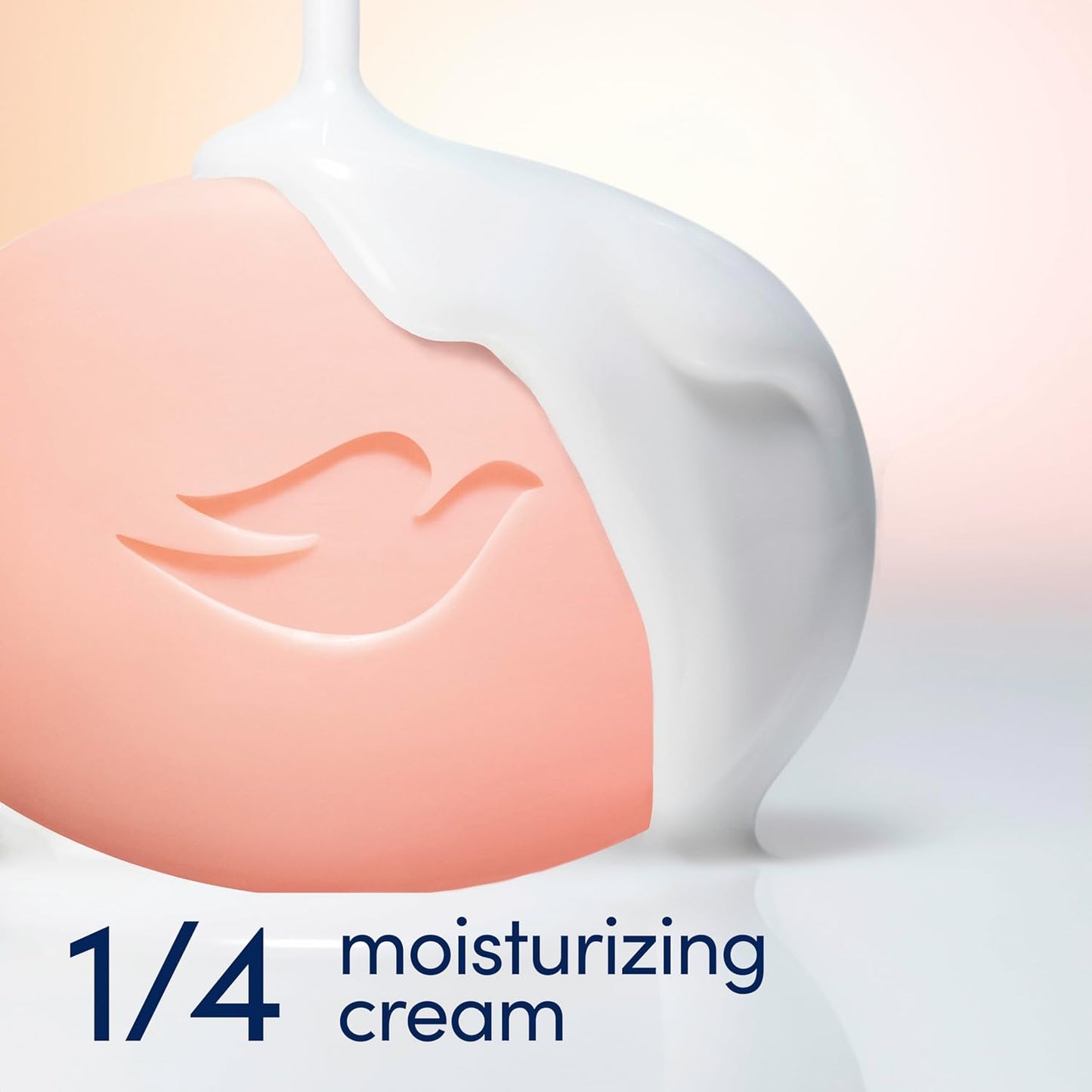Dove Beauty Bar Jabón en barra Reequilibrante Durazno blanco y leche de arroz, paquete de 6 unidades para una piel nutrida e hidratada, con ¼ de crema humectante y fórmula de origen vegetal, 106 g