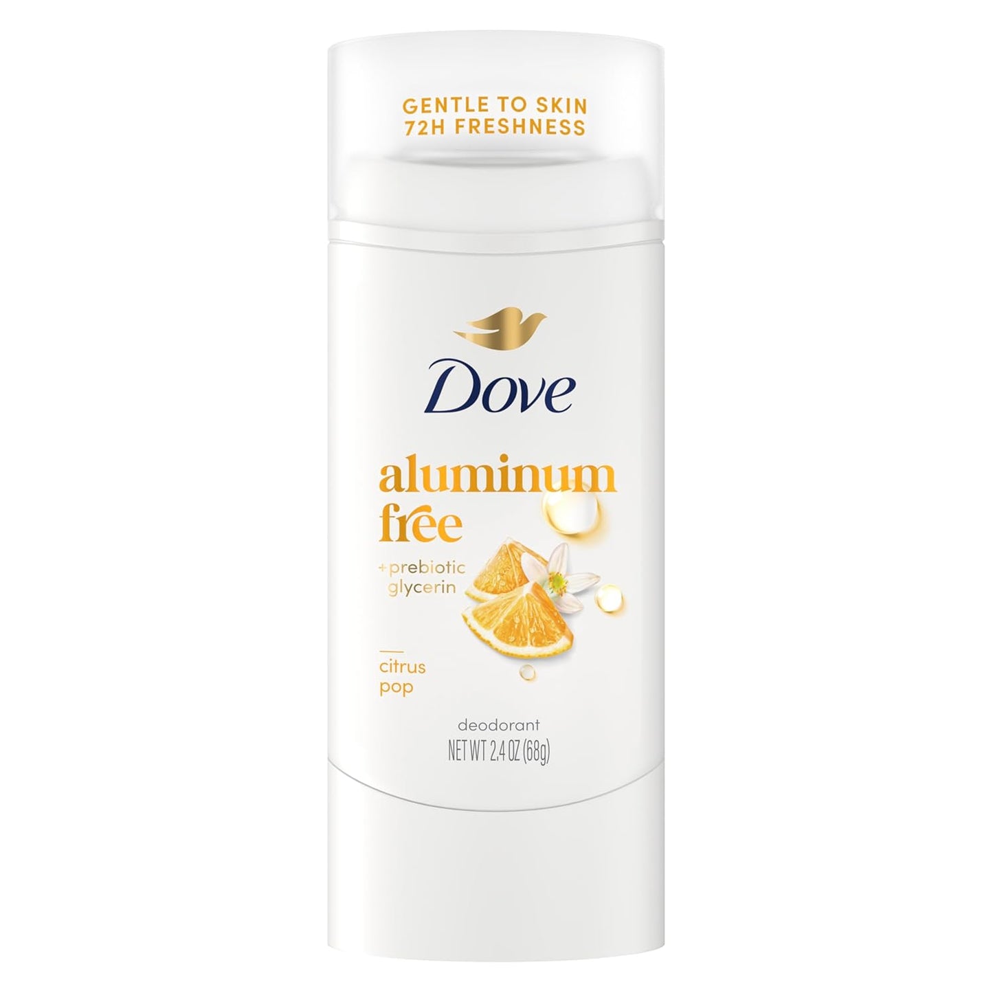 Desodorante en barra Dove Citrus Pop para 72 horas de protección contra el olor sin aluminio 2.4 oz