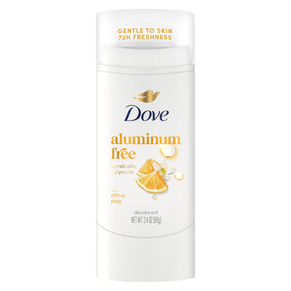 Desodorante en barra Dove Citrus Pop para 72 horas de protección contra el olor sin aluminio 2.4 oz