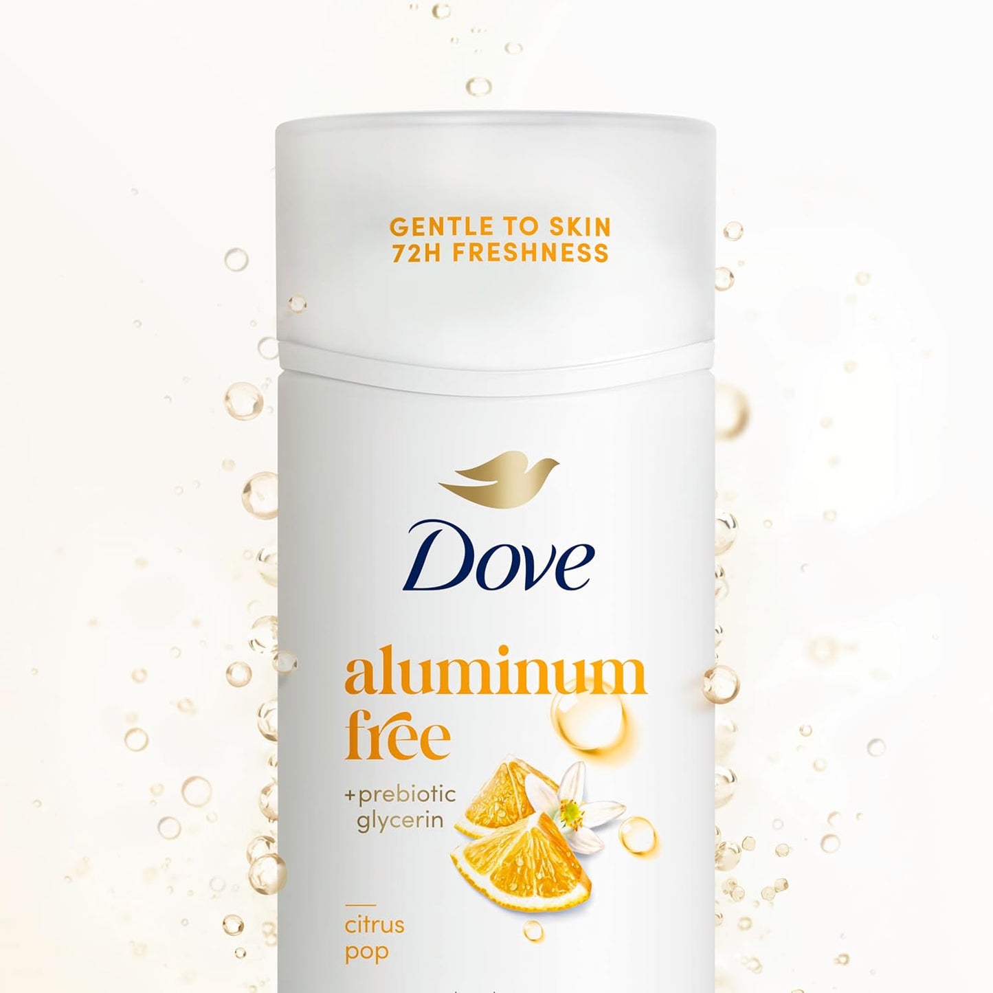 Desodorante en barra Dove Citrus Pop para 72 horas de protección contra el olor sin aluminio 2.4 oz